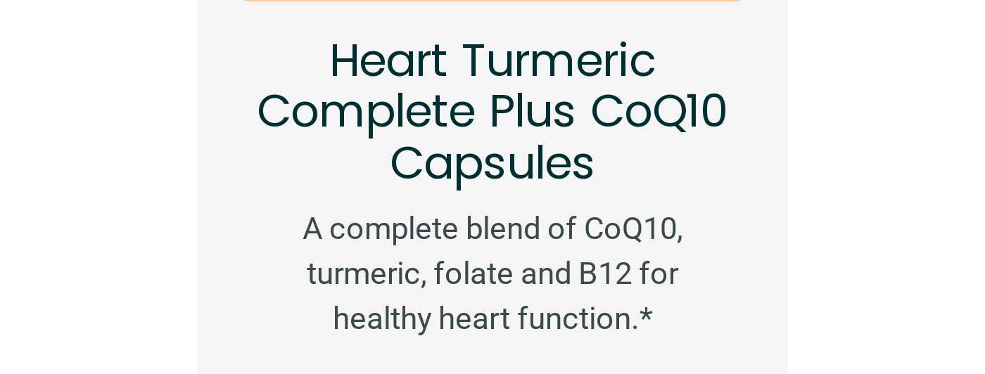 Product description for Heart Turmeric Complete Plus CoQ10 Capsules.